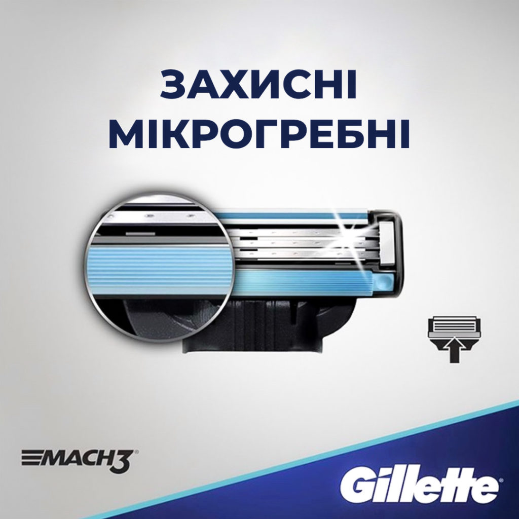 Gillette mach3 касети леза Україна