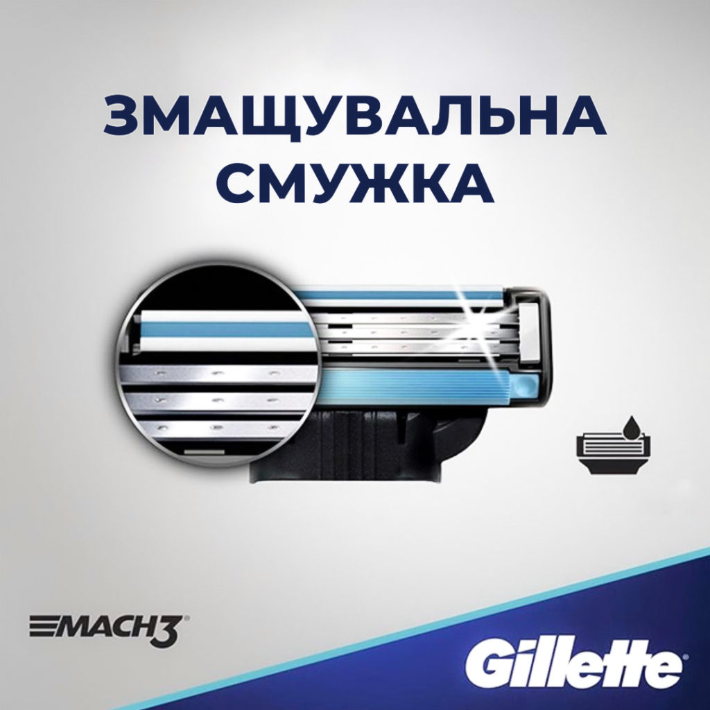 Gillette mach3 касети леза Україна