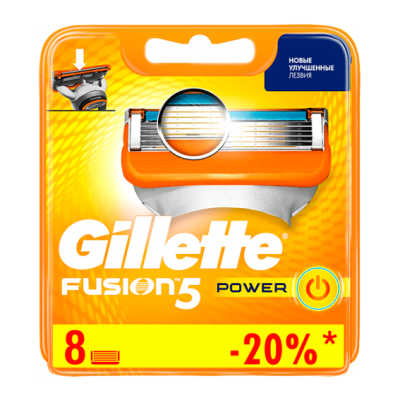 Gillette Fusion Power 8шт леза касети