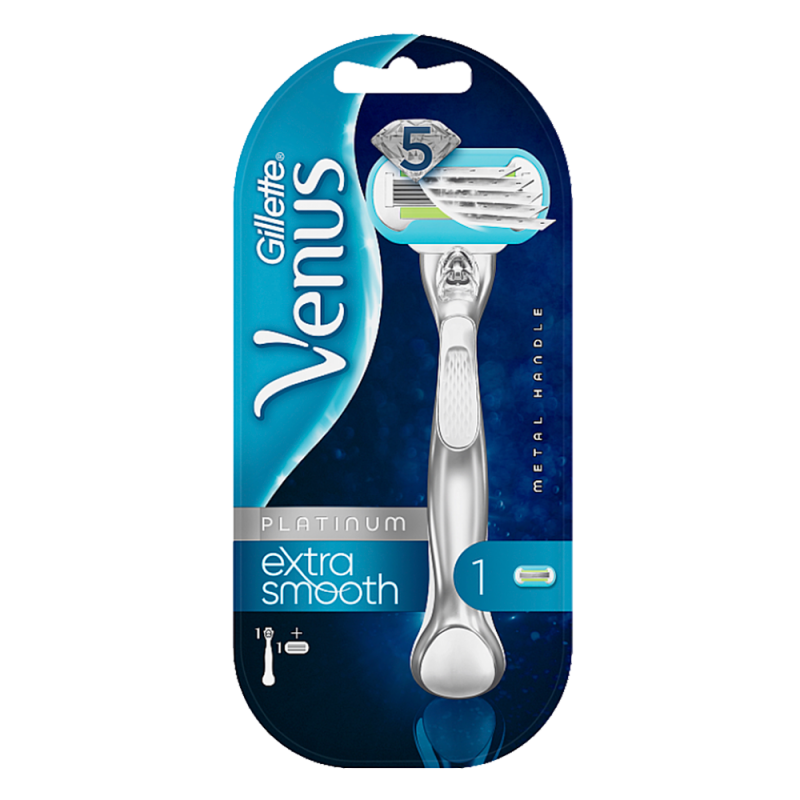 Gillette Venus Platinum Extra Smooth бритва, станок жіночий з 1 змінною касетою